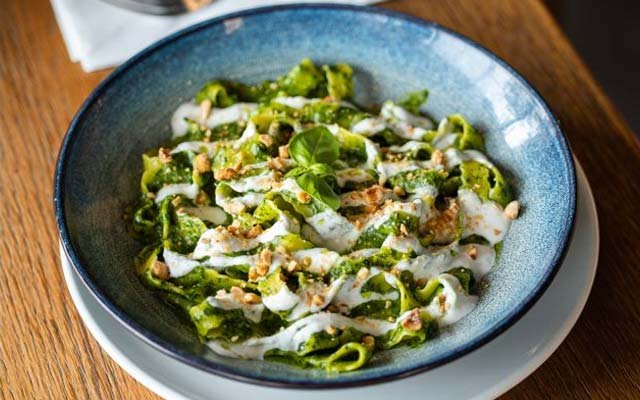 Pappardelle al Pesto (D,E,G,N)