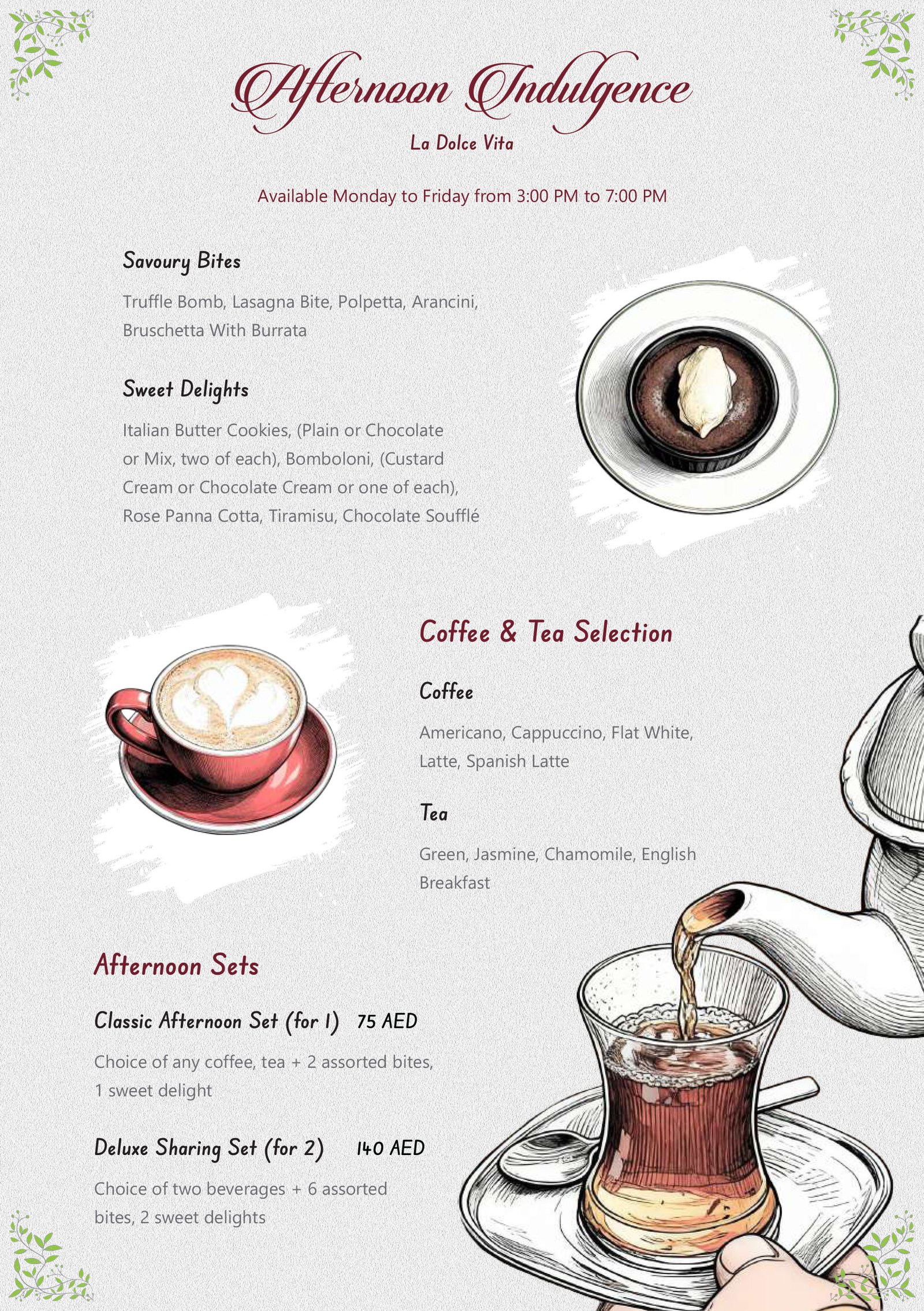 Monno Ristorante Garden Menu